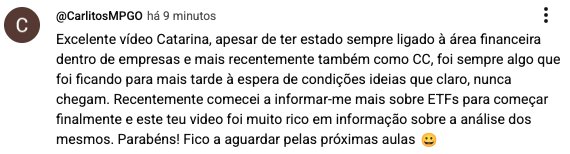 Feedback de participante