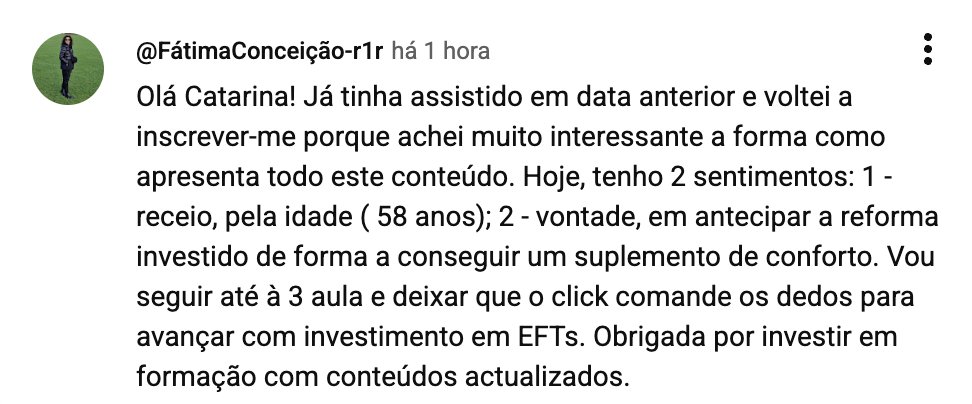 Feedback de participante