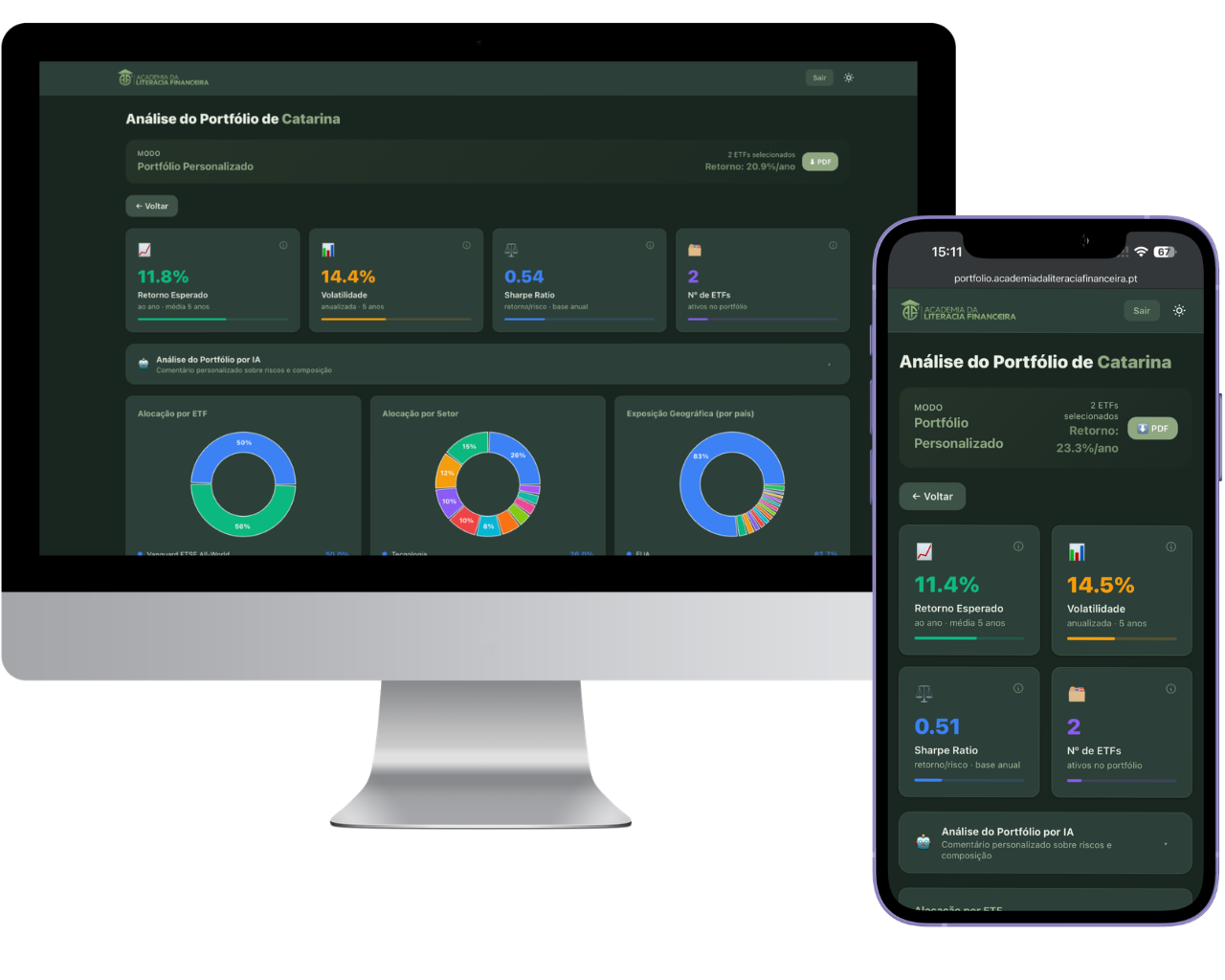 PortALF — App de análise e construção de portfólios de ETFs da Academia da Literacia Financeira